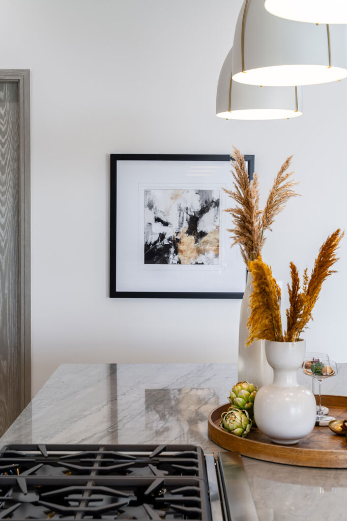 Kitchen island of a custom home in San Diego built by Townsgate Construction