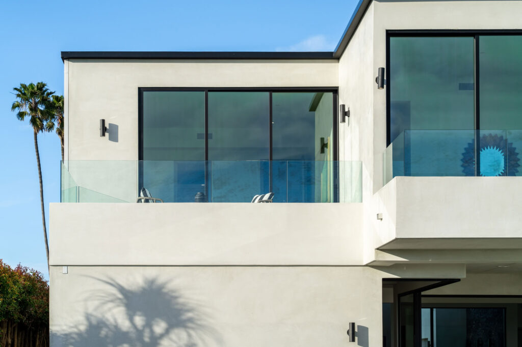 Balcony of custom home in La Jolla built by Townsgate Construction
