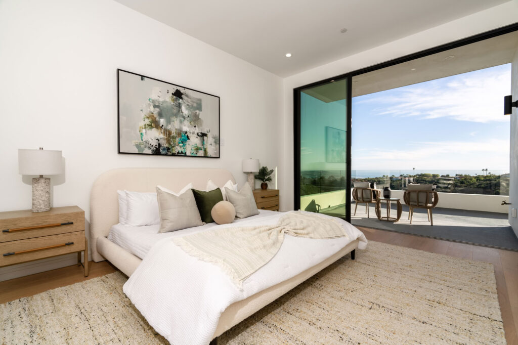 Second bedroom of a custom home with ocean view built by Townsgate Construction
